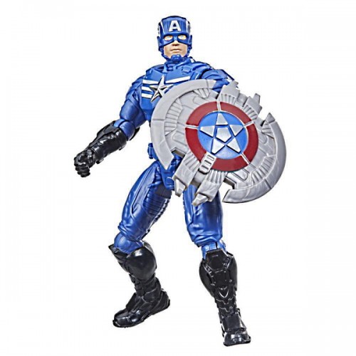Marvel Avengers Фігурка Капітан Америка з бойовим аксесуаром Месники серії Mech Strike, F1664 (F0259)