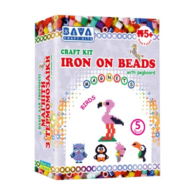 Bava Набор для творчества Магниты из термомозаики - Птицы, ТМ-005
