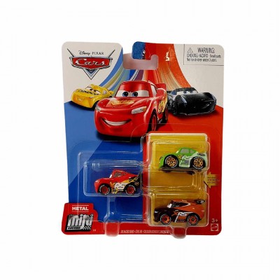 Cars Набор из 3 металлических мини-гонщиков Тачки, GKG01