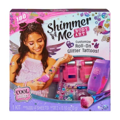Cool Maker Набор для боди-арта Shimmer Me с валиком, временные татуировки для детей, SM37548