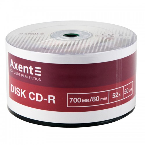 Диск CD-R Axent 700MB/80min 52х, 50 штук bulk, 8102-A