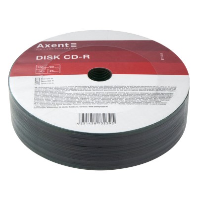 Диск CD-R Axent 700MB/80min 52х, 25 штук bulk, 8114-A