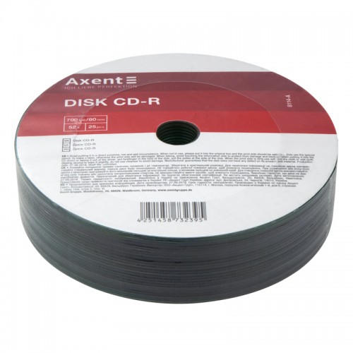 Диск CD-R Axent 700MB/80min 52х, 25 штук bulk, 8114-A