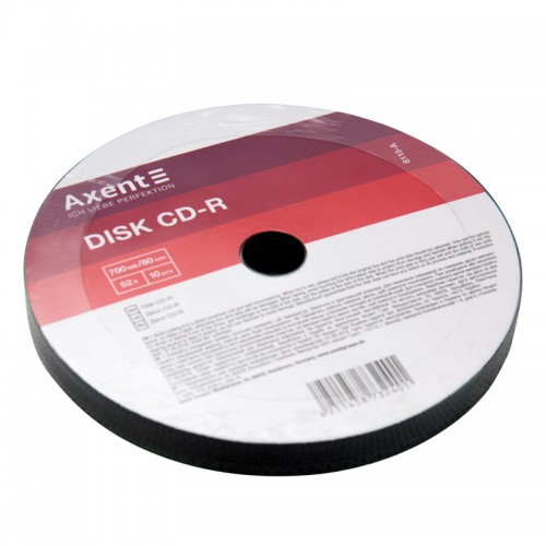 Диск CD-R Axent 700MB/80min 52X, 10 штук bulk, 8115-A