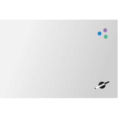 Доска стеклянная магнитно-маркерная Axent 9615-21-А, 60х90 см, белый