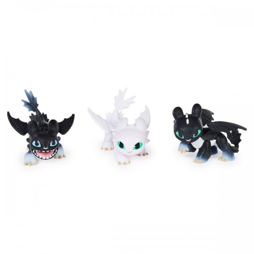 Dragons Как приручить дракона 3 Набор игровой Малыши драконы Ночного Сияния, SM66621/3182