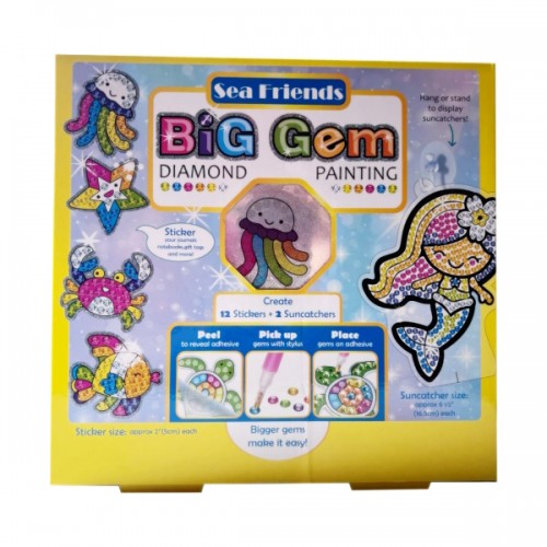 Ebayro Алмазная мозаика Большой драгоценный камень - Морские друзья (Big Gem Sea Friends), 9070E
