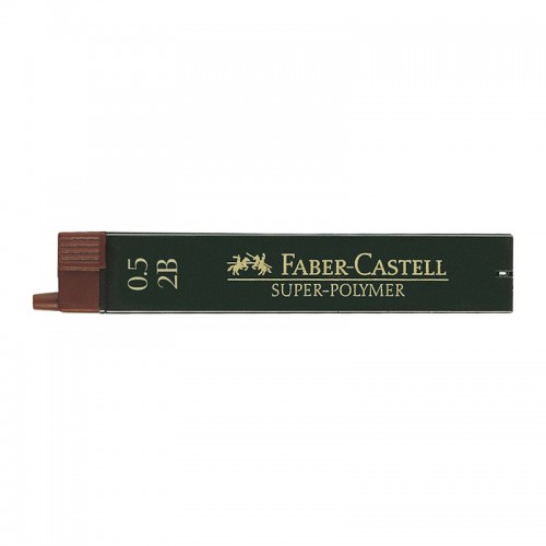 Faber-Castell Грифели для механических карандашей 0,5 мм 2B (12 шт/уп), 120502