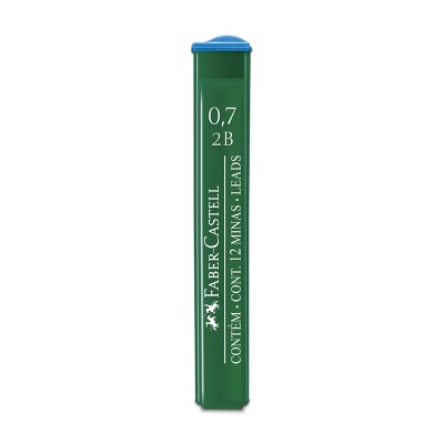 Faber-Castell Грифели для механических карандашей 0,7 мм 2B (12 шт/уп), 120702