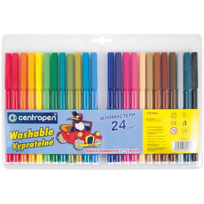 Фломастеры Centropen 24 шт, 7790/24 ТП