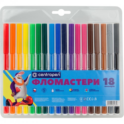 Фломастеры Centropen 18 шт, 7790/18 ТП