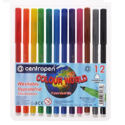 Фломастеры Centropen 12 шт, 7550/12 ТП