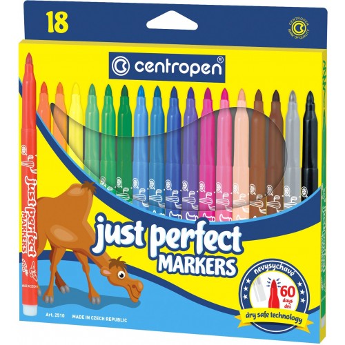 Фломастеры Centropen Just Perfect 18 шт, 2510/18