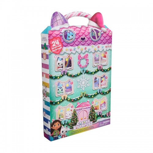 Gabby's Dollhouse Адвент-календарь 24 сюрприза с фигурками, наклейками и аксессуарами, SM36245/6071068