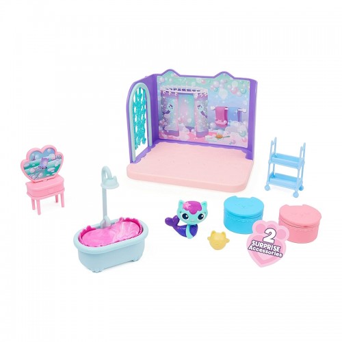 Gabby's Dollhouse Набор Ванная комната с фигуркой Мяукита и аксессуарами, SM36203/6062036