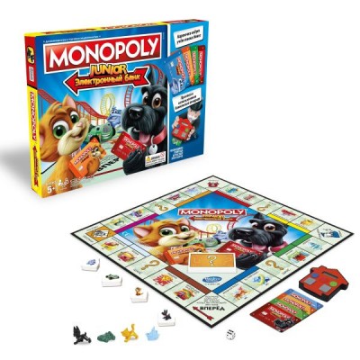 Hasbro Настольная игра Моя первая монополия с банковскими картами, E1842 (Уценка)