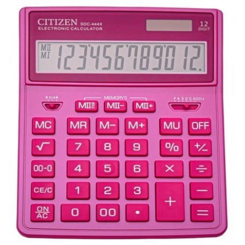 Калькулятор Citizen SDC-444XRGNE 12dgt, розовый