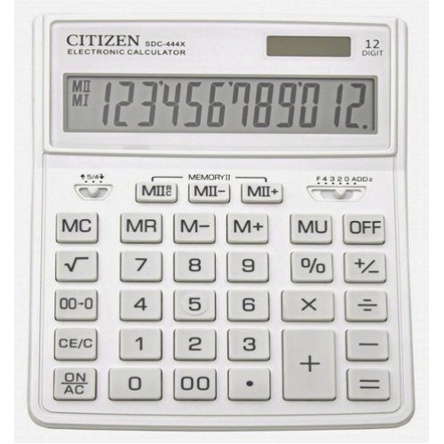 Калькулятор Citizen SDC-444XRGNE 12dgt, білий