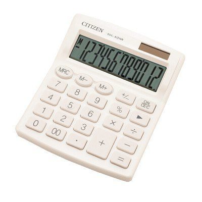 Калькулятор Citizen SDC-812 белый 12dgt, 124х102мм
