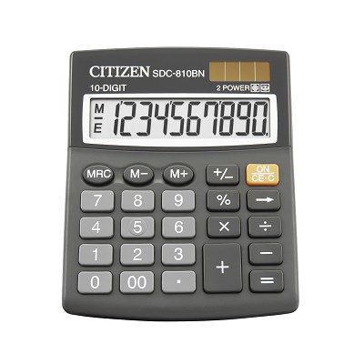 Калькулятор Citizen SDC-810II 10dgt, 125х100 мм