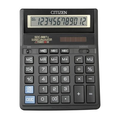 Калькулятор Citizen SDC-888 T 12dgt, 203х158 мм