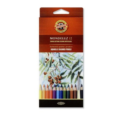 Koh-I-Noor Карандаши цветные акварельные Mondeluz, 12 цветов, 3716012001KS