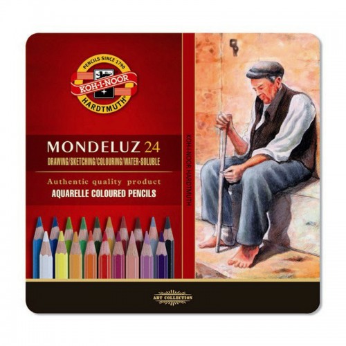 Koh-I-Noor Карандаши цветные акварельные Mondeluz, 24 цветов, 3724