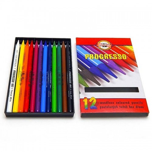 Koh-I-Noor Карандаши цветные бездревесные "Progresso", 12 цветов 875601