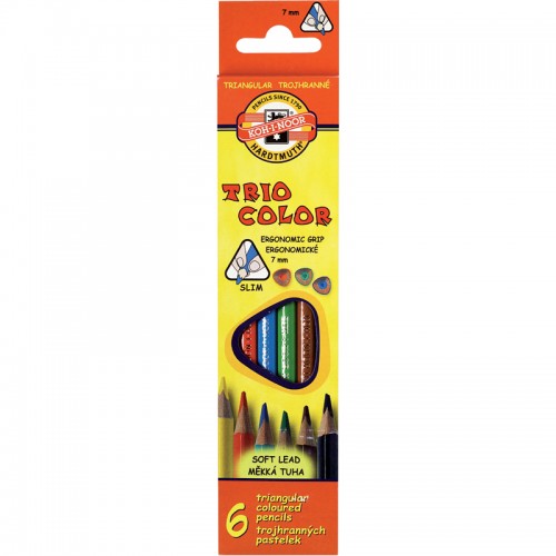 Koh-I-Noor Карандаши цветные Triocolor, 6 цветов, 3131