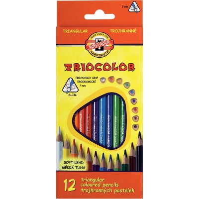 Koh-I-Noor Карандаши цветные Triocolor, 12 цветов, 3132