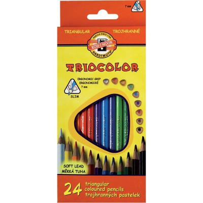 Koh-I-Noor Карандаши цветные Triocolor, 24 цветов, 3134