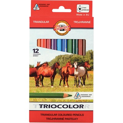 Koh-I-Noor Карандаши цветные TRIOCOLOR Jumbo Horses 12 цветов, 3142