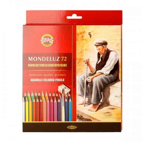 Koh-I-Noor Карандаши цветные акварельные Mondeluz 72 штуки, 3714
