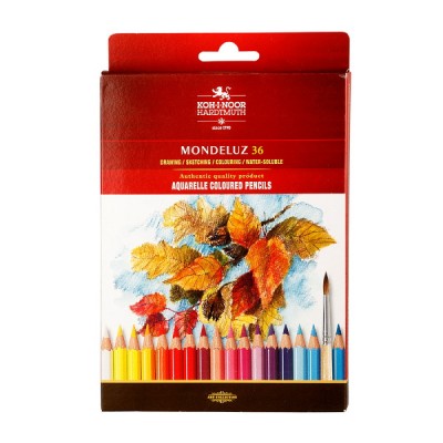 Koh-I-Noor Карандаши цветные акварельные Mondeluz 36 цветов, 3719036001KZ