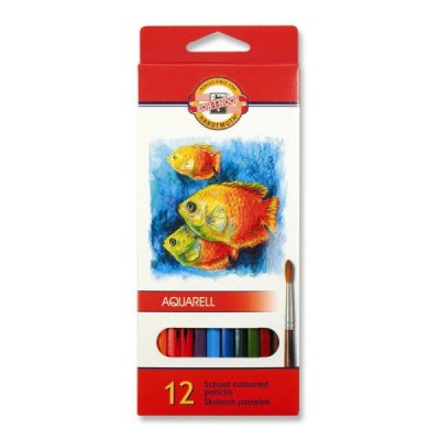 Koh-I-Noor Карандаши цветные акварельные MONDELUZ Рыбки 12 цветов, 3716_P