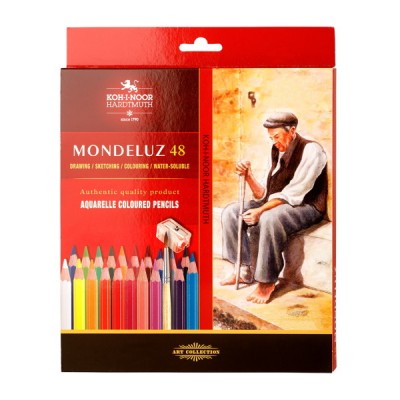 Koh-I-Noor Карандаши цветные акварельные Mondeluz 48 цветов, 3713