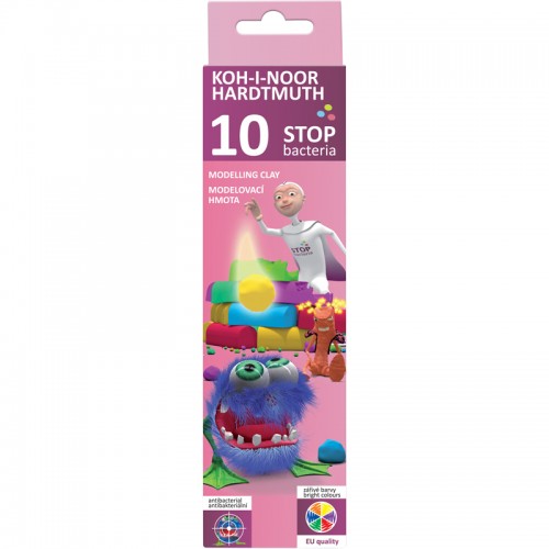 Koh-I-Noor Пластилин Stop bacteria 10 цветов, 131810