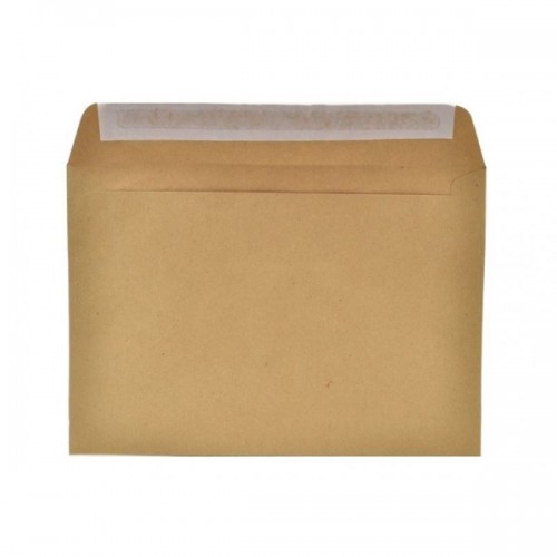 Конверт C5 КРАФТ 500 шт (ЯЩИК) 80г/м2 самоклеящийся, 3644