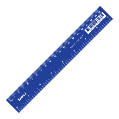 Линейка пластиковая Axent 7620-02-A, 20 см, синяя