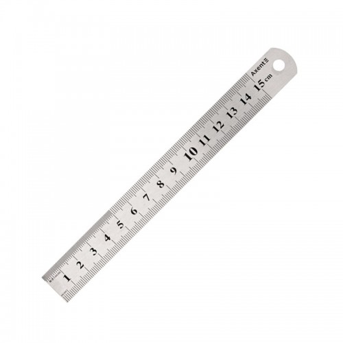 Линейка стальная Axent 7715-A, 15 см