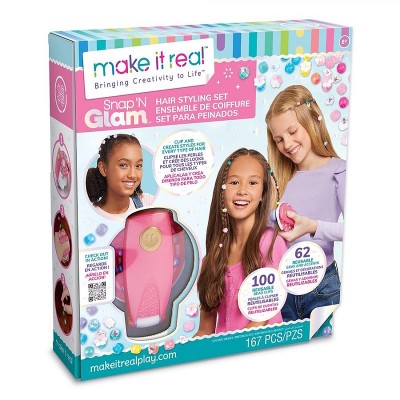 Make It Real Набір для створення зачісок з кліпсами Snap n' Glam, MR1760