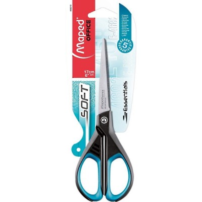 Ножницы Maped 17см EssentialL Soft симметричные с резиновыми вставками, 468210