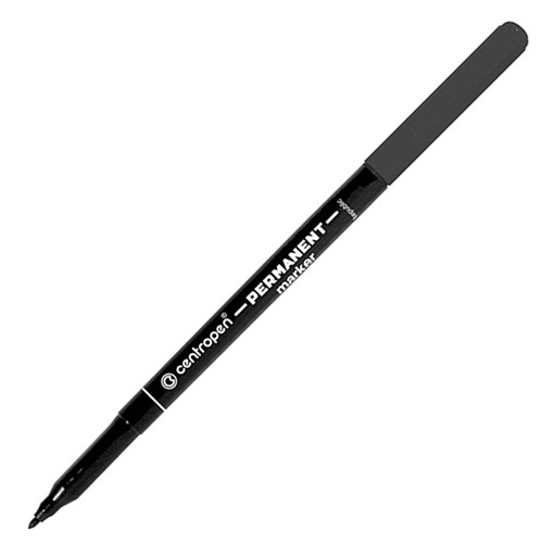 Маркер перманентный Centropen Permanent 1 мм чёрный, 2536/01
