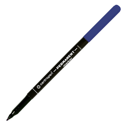 Маркер перманентный Centropen Permanent 1 мм синий, 2536/03