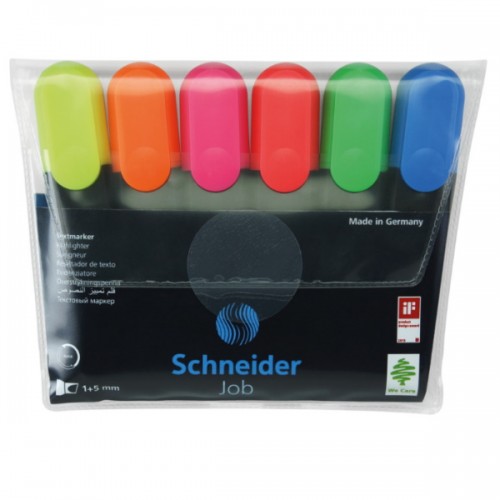 Набор маркеров Schneider JOB 150 текстовых 6 цветов, S115096