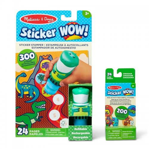 Melissa and Doug Набор Блокнот и штамп для наклеек - Динозавр, SM93205/6074899