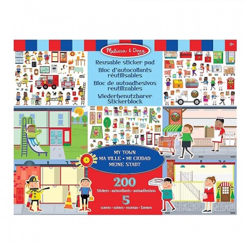 Melissa & Doug Набор многоразовых наклейок Мой город, SM93209/6805