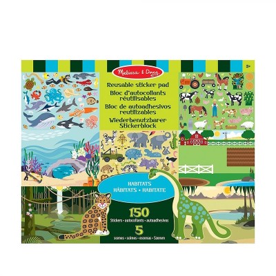 Melissa & Doug Набор многоразовых наклеек Среда обитания животных, SM93209/6836