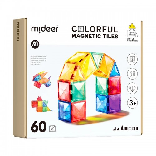 Mideer Цветной магнитный конструктор 60 деталей, CT1210
