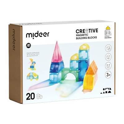 Mideer Цветной магнитный конструктор Строительные блоки 20 деталей, MD1420